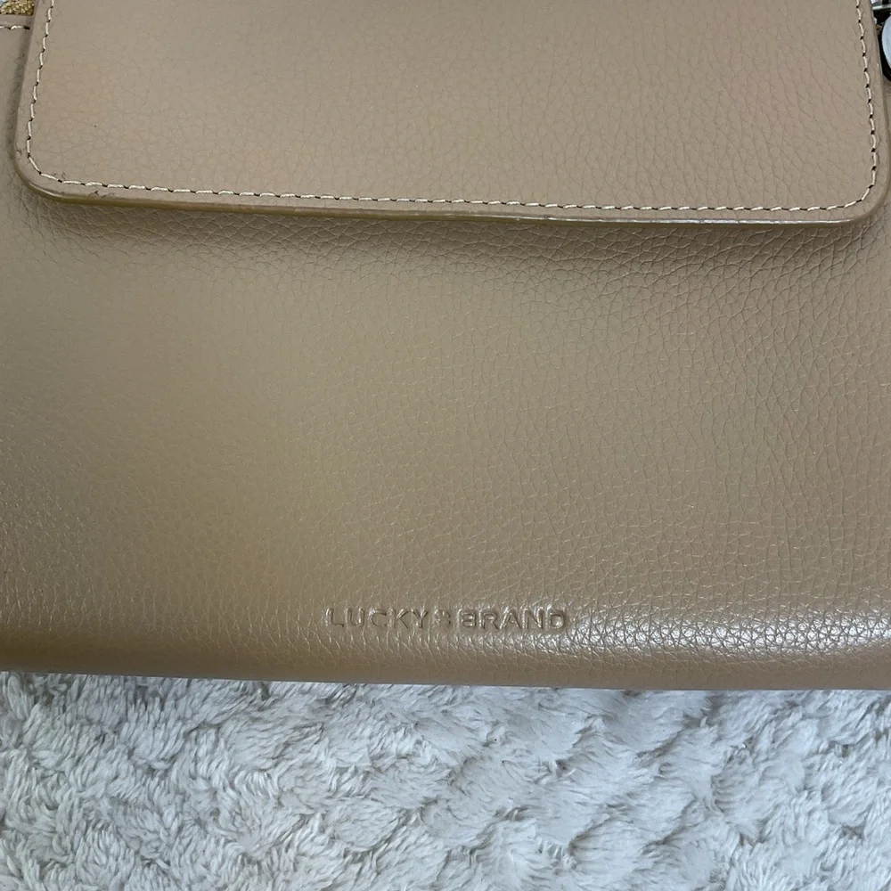 Lucky Brand Genuine Leather Tan Crossbody